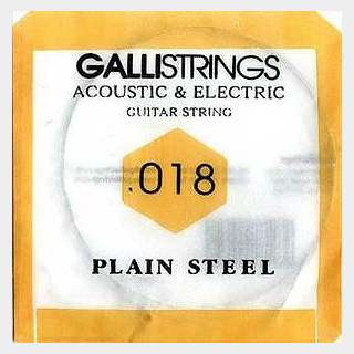 GALLI Acoustic ＆ Electric Plain Steel PS018 .018 バラ弦 エレキギター弦 アコースティックギター弦【渋谷店】