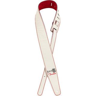 Fender John 5 Leather Strap White and Red ストラップ John 5 Capsule Collection