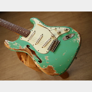 MJT"F-Solid" Stratocaster - Surf Green - Heavy Relic