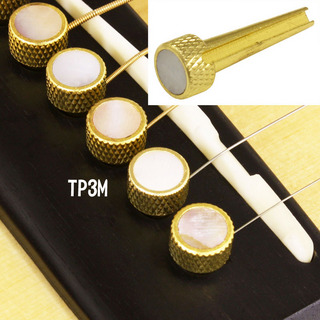 D'Andrea TONE PINS TP3M ブリッジピン Mother of Pearl Inlay, Flat head