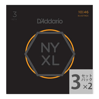 D'Addarioダダリオ NYXL1046-3P Nickel Wound Regular Light エレキギター弦 3セットパック×2パック（6SET）