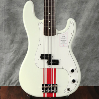 Fender2023 Collection MIJ Traditional 60s PB RW Fingerboard Olympic White with Red Competition Stripe［新