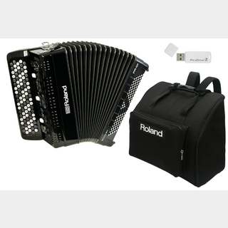 Roland V-Accordion FR-4XB BK【純正ケース BAG-FR-3 セット！】ブラック Vアコーディオン ボタン鍵盤タイプ