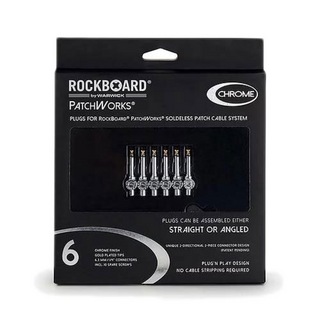RockBoardRBO CAB PW PLUG 6 CR PatchWorks Solderless Plugs 6 pcs Chrome ソルダーレスプラグ