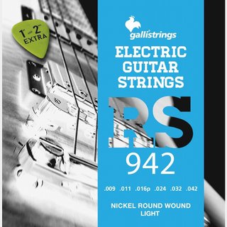 Galli Strings RS942 Light Nickel Round Wound For Electric Guitar .009-.042【横浜店】
