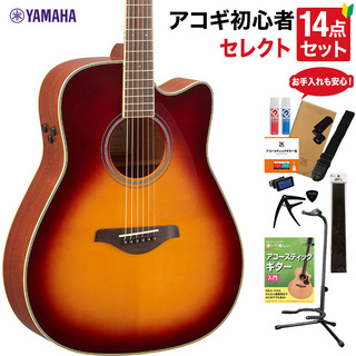 YAMAHA FGC-TA BS アコースティックギター 教本・お手入れ用品付きセレクト15点セット