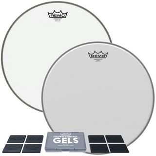 REMO 114BASA/TW-GEL [Coated Ambassador 14 & Snare Side 14 Twin Pack w/Crown Control Gel]【数量限定特価...