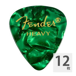 Fender フェンダー 351 Shape Green Moto Heavy ギターピック 12枚入り