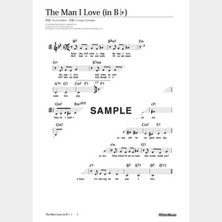 楽譜 The Man I Love（in B♭）