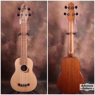 Yokoyama Ukulele Concert Long Neck White Spruce / Aqua Timber Mahogany