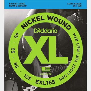 D'Addario EXL165 Regular Light Top/Medium Bottom 45-105 Long Scale ベース弦【御茶ノ水本店】