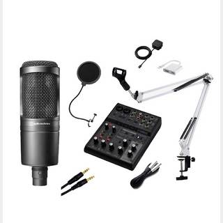 YAMAHA AG06MK2 AT2020 iPhone配信セット AG06黒×マイクスタンド白 iPhone14以前