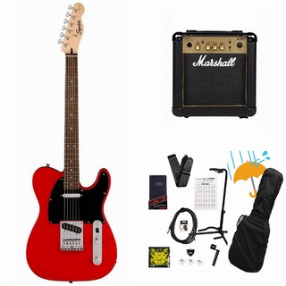 Squier by FenderSonic Telecaster Laurel FB BK PG Torino Red Marshall MG10アンプ付属エレキギター初心者セットR【WEBSHO