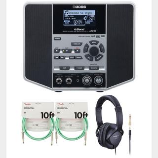 BOSS eBand JS-10 Audio Player with Guitar Effects [周辺機器アイテム同時購入セット] フェンダー ケーブル(緑