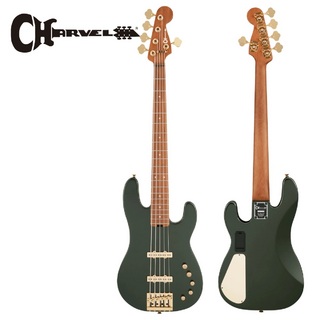 Charvel Pro-Mod San Dimas Bass JJ V Caramelized -Lambo Green Metallic【5弦】【ローン金利0%】