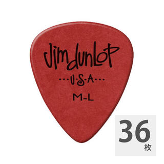 Jim Dunlop479ML POLYS PICK MEDIUM LIGHT RED ギターピック×36枚