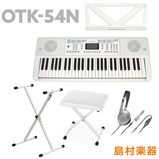 onetoneOTK-54N ホワイト 白 54鍵盤 ヘッドホン・Xスタンド・Xイスセット