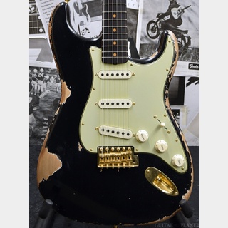 Fender Custom ShopMBS 1963 Stratocaster Heavy Relic with Gold Hardware! -Aged Black- by David Brown