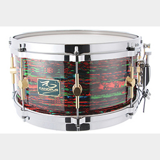canopus The Maple 6.5x12 Snare Drum Psychedelic Red