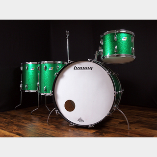 Ludwig 70's B/O 3ply ドラムセット BD26″ TT14″ FT16" 18″ Green Sparkle  【Bonzo Set】
