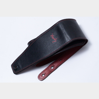 MOODY STRAPS 4.0 inch Black / Red Leather Standard Tail【GIB横浜】