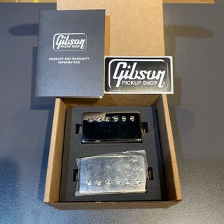 Gibson Custombucker (Matched set, Double Black, True Historic Nickel Covers, 2-conductor, Unpotted, Alnico