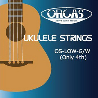 ORCAS OS-LOW-G/W ウクレレ弦 LowG単品 ワウンド 巻弦 ソプラノ・コンサート・テナー用 バラ弦 1本 LOW-G