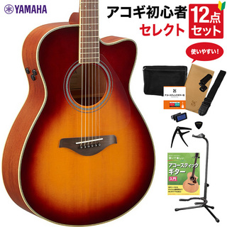 YAMAHAFSC-TA BS (ブラウンサンバースト) アコースティックギター 教本付きセレクト12点セット