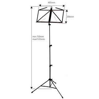 Weltone MSN20BK 譜面台 【折りたたみ】 【軽量】 【ソフトケース付】