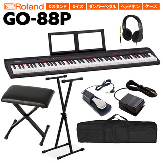 RolandGO-88P 電子ピアノ セミウェイト88鍵 Xスタンド・Xイス・ダンパーペダル・ヘッドホン・ケース付