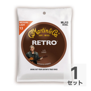 Martin MLJ13 Retro Acoustic Monel Nickel Medium Light LJ's Choice アコースティックギター弦