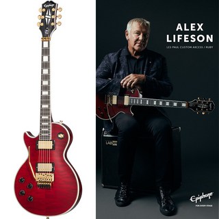 Epiphone Alex Lifeson Les Paul Custom Axcess Quilt (Ruby) Left-Handed