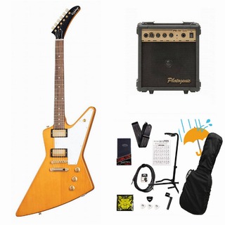 Epiphone Inspired by Gibson Custom 1958 Korina Explorer (WH PG) Aged Natural エレキギター PG-10アンプ付属エレ