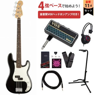 FenderPlayer Series Precision Bass Pau Ferro Fingerboard Black VOXヘッドホンアンプ付属エレキベース初心者セ