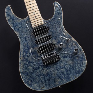 T's Guitars DST-Pro24 Burl Maple Top (Trans Blue Denim) #032715