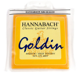 HANNABACH SET725MHT Goldin ミディアムハイテンション クラシックギター弦×6セット