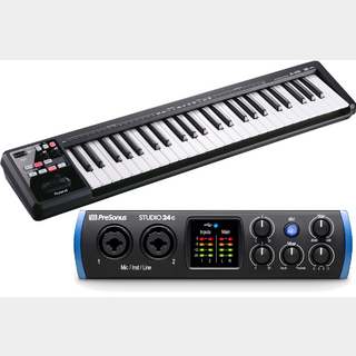 PreSonusStudio 24c [49鍵盤 MIDIキーボード A-49 BK セット！] USB Type-C オーディオ/MIDIインターフェース【WEBS