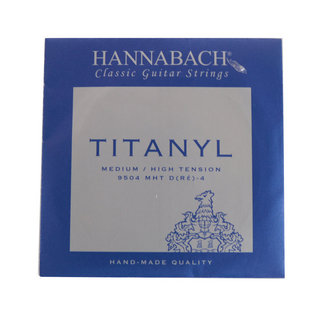 HANNABACH 9504MHT Titanyl ミディアムハイテンション 4弦用 バラ弦 クラシックギター弦×3本