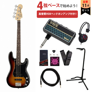 FenderAmerican Performer Precision Bass Rosewood Fingerboard 3-Color Sunburst VOXヘッドホンアンプ付属エレ