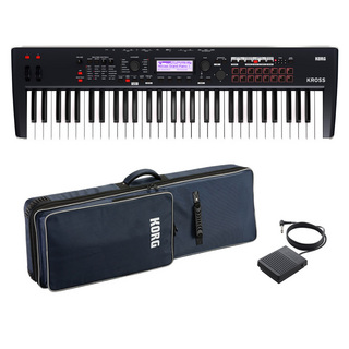 KORG KROSS2-61 DB ダークブルー 純正ソフトケース＆フットスイッチ付きセット