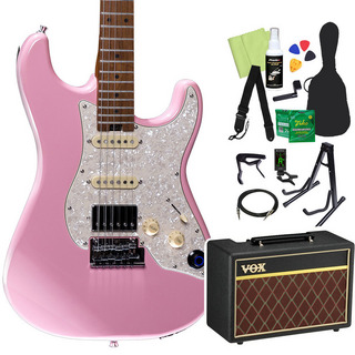 MOOERGTRS S801 エレキギター初心者14点セット 【VOXアンプ付き】 Pink