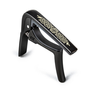 Jim Dunlopジムダンロップ 63CBKC TRIGGER FLY CAPO Celtic Knot Edition Curved BLACK ギターカポ カポタスト