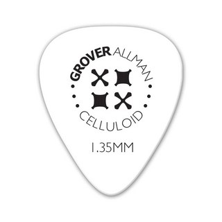 Grover Allman Celluloid Standard Pro Picks 1.35mm [White]