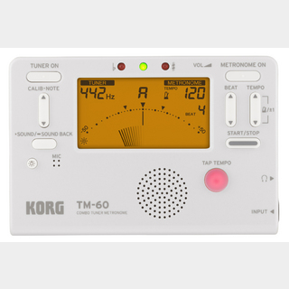 KORG TM-60-WH [TM60WH] Tuner/Matronome チューナー/メトロノーム【梅田店】