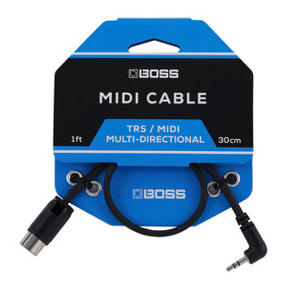 BOSSBMIDI-1-35 MIDI Cable 3.5mm TRS/MIDI 30cm MIDIケーブル