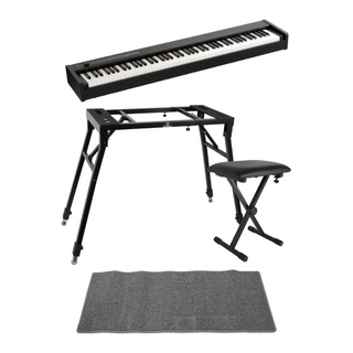 KORG コルグ D1 DIGITAL PIANO 電子ピアノ 4本脚スタンド X型ベンチ ピアノマット(グレイ)付きセット