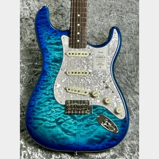 Fender ～2024Collection ～Made in Japan Hybrid II ST QMT/Rosewood -Aquamarine- #JD24004348【3.45kg】