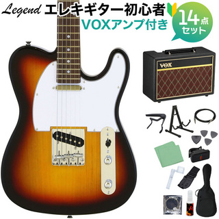 LEGEND LTE-Z 3TS エレキギター 初心者14点セット 【VOXアンプ付き】