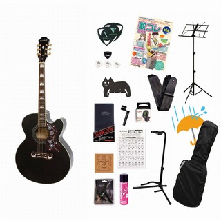 Epiphone J-200EC Studio Black (EJ-200SCE) エピフォン アコギ エレアコ EJ200SCE EJ-200 EJ200アコギ弾き語りてん