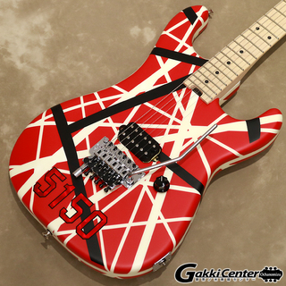 EVH Striped Series 5150, Maple Fingerboard, Red with Black and White Stripes